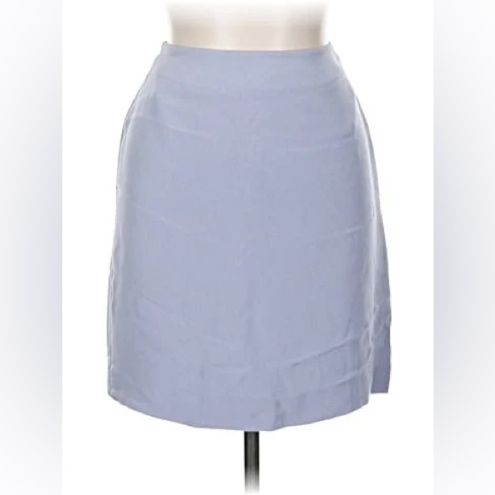 Hugo Buscati 100% Silk Pencil Skirt‎ – Blue/Grey 🩵